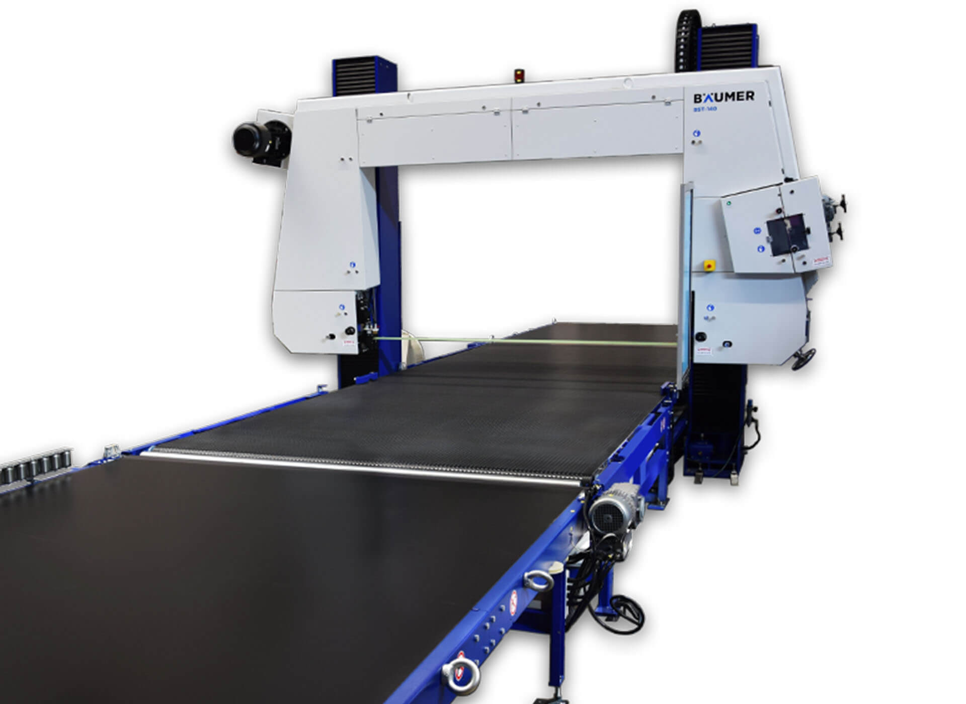 The horizontal foam cutting machine